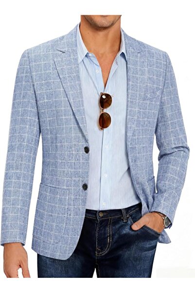 COOFANDY Mens Blazer Casual Slim Fit Sport Coats Linen Texture Sport Jacket