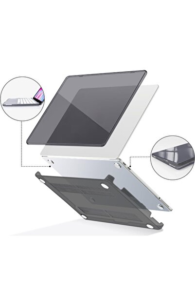 UnDePlus Macbook Neo 13 inç A18 Pro A3404 Kılıf Kristal Ön Arka Şeffaf Kapak