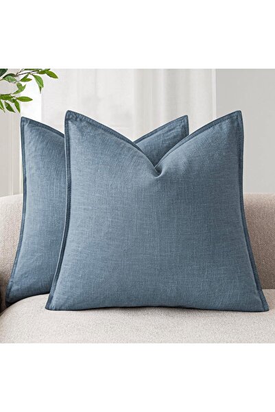 Generic Decorative Cushion Covers, Pack of 2, Plain Colour, Soft Linen, Bohem...