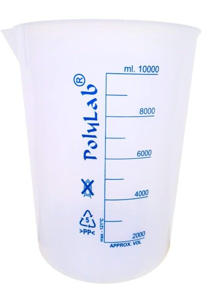 Generic كوب قياس بلاستيكي شفاف (مطبوع عليه مقياس التخرج) سعة 10000 مل أو 10 ل...
