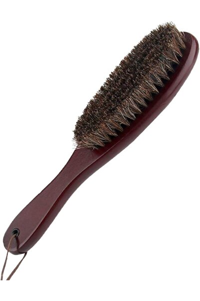 Generic Wooden Brush with Soft Horse Mane Remove Hair Dust for Clothes Suits ...