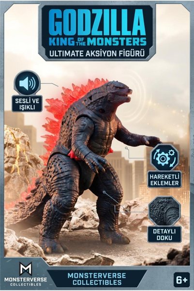 Tıfıl Toys Gioc-hi Preziosi Lisanslı Godzilla Evolved Dev Boy 28 cm Işıklı Sı...