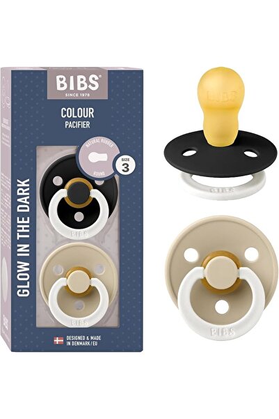 Bibs Liberty Pacifier | 2 Colour Natural Rubber Latex Soothers | Size 1 (0-6 ...