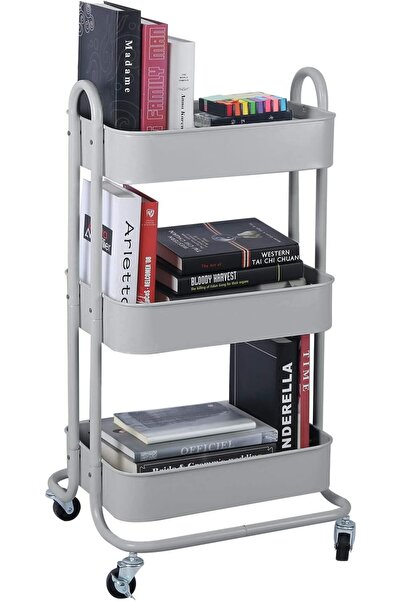 Generic 3-Tier Metal Mesh Utility Rolling Cart Storage Organization Cart with...