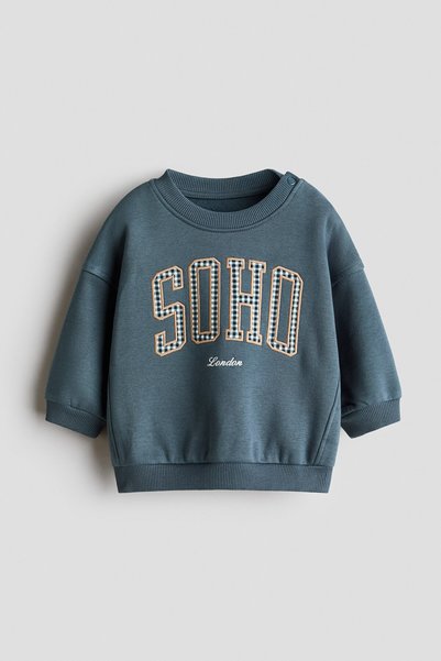 H&M Motif Detaylı Sweatshirt