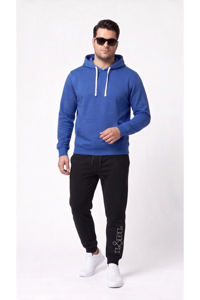 ALGLIFE Men's Sweatshirt with Hood and Kangaroo Pocket 100% Cotton