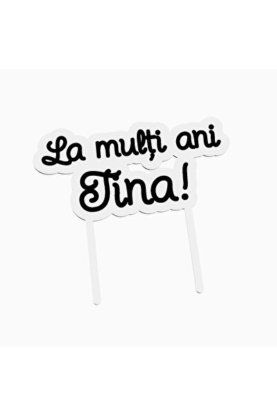 OEM Cake topper pentru tort aniversare, cu textul La multi ani Tina