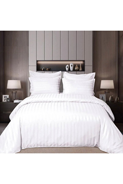 decorami Λινό HoReCa, Διπλό κρεβάτι, Deluxe Finetat Damask με Ελαστικό, 6 τεμ...