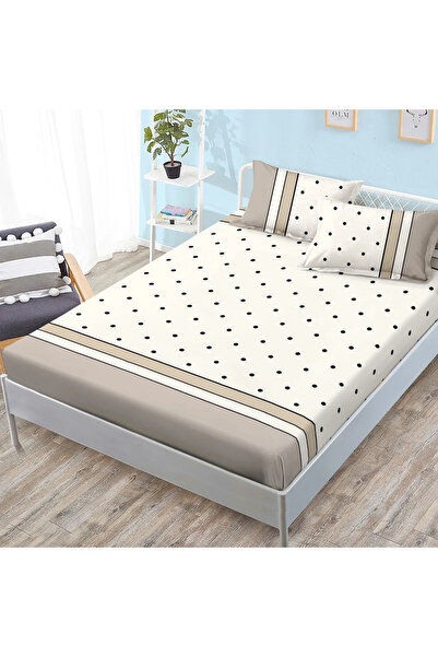 decorami Stretchy sheet, FINET, 180x200cm, 2 pillowcases 50x70cm, Cream, Beig...