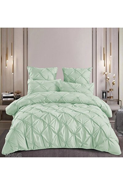 Generic Brand LENJERIE DE PAT CU ELASTIC ȘI PLIURI – 6 PIESE, 180×200 CM