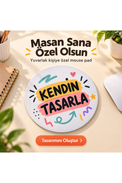 Kişiye Özel Tasarlanabilir ve Firmalara Özel Tasarlanabilir Oval Mouse Pad
