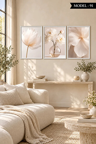 Akıllı Kağıt Adhesive Felt Painting - Poster Flower (Model- 91)