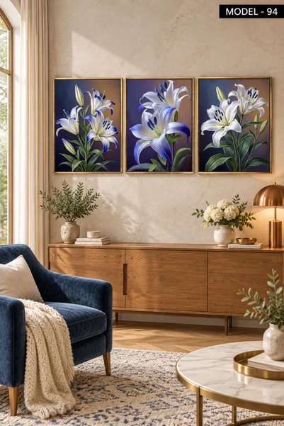 Akıllı Kağıt Yapışkanlı Keçe Tablo - Poster Çiçek (Model- 94)