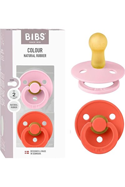 Bibs Liberty Pacifier | 2 Colour Natural Rubber Latex Soothers | Size 1 (0-6 ...