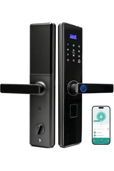 Makayuron قفل باب ذكي ببصمة الإصبع يعمل مع تطبيق TTLock عبر البلوتوث، 5 طرق ل...
