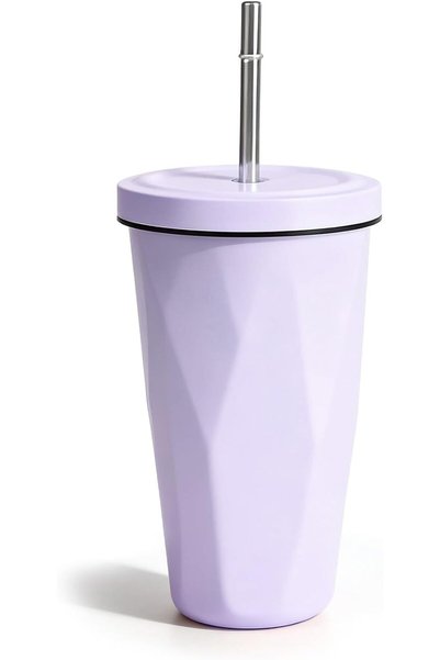GALADUNE 17oz Stainless Steel Travel Coffee Mug - Insulated Cup with Straw, U...
