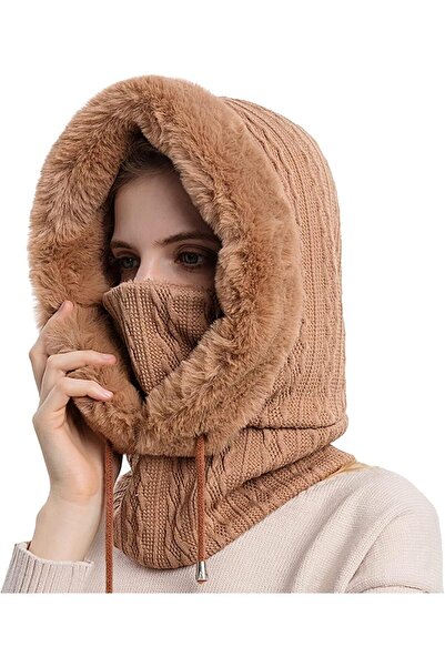 Generic Cap for Women, Women Winter Beanie Hats One Piece Slouchy Warm Hooded...