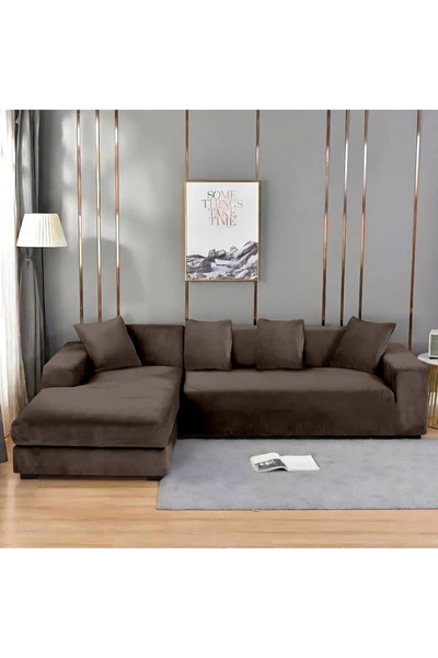 decorami Καθολικό ελαστικό κάλυμμα γωνίας, Καφέ βελούδο