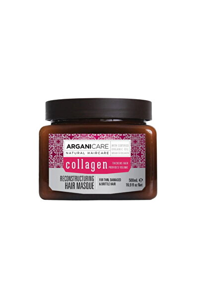 Arganicare Colagen, Mască cremă pentru tratamentul părului, Restructurantă, 5...