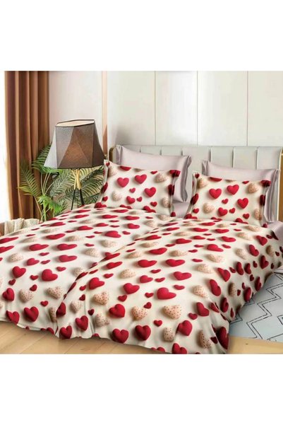 CumparaMisim Duvet Cover Set with 2 sheets for duvet, 7 pieces, Superior Sati...