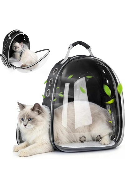 Generic Cat Carrier Bubble Backpack (حقيبة للقطط) - Transparent Breathable Sp...