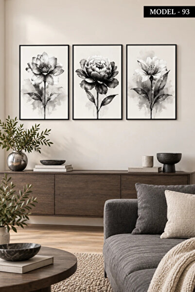 Akıllı Kağıt Adhesive Felt Painting - Poster Flower (Model- 93)