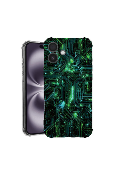 bestcase Husă Antișoc pentru Apple iPhone 16, Placă de circuit, 1828630 AS 2100