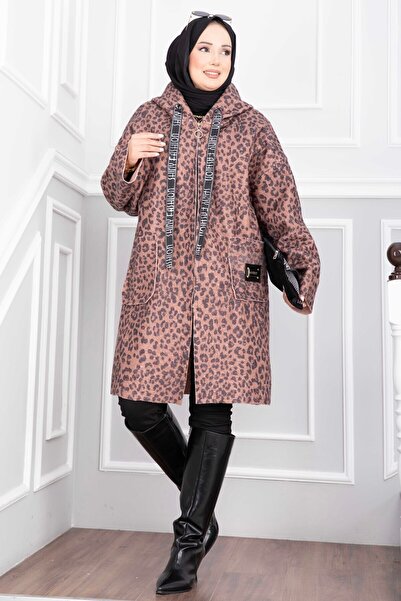 EBRUTESETTÜR Zippered Hooded Boucle Cap Taba