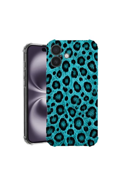 bestcase Αντικραδασμική Θήκη για Apple iPhone 17, Τιρκουάζ Σχέδιο Λεοπάρδαλης...