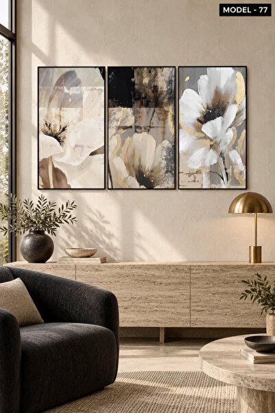 Akıllı Kağıt Adhesive Felt Painting - Poster Flower (Model- 77)
