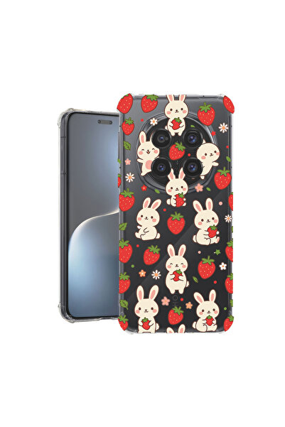 bestcase Αντικραδασμική Θήκη για Honor Magic7 Pro, Σχέδιο Κουνέλι Φράουλα, 19...