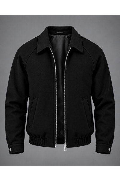 Boymen NEW NOW Erkek Siyah Viral ZR Model Kase Ceket Premium Ceket