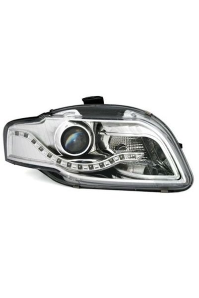 Generic Brand Μπροστινά φώτα LED για Audi A4 B7 (2004-2008) - χρωμέ, με λάμπε...
