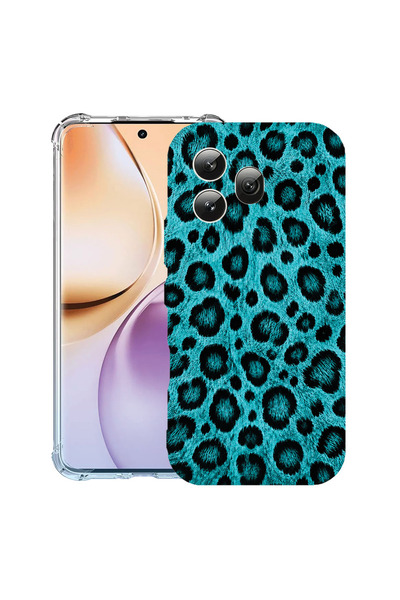bestcase Αντικραδασμική Θήκη για Honor 600, Τιρκουάζ Σχέδιο Λεοπάρδαλης, 3159...