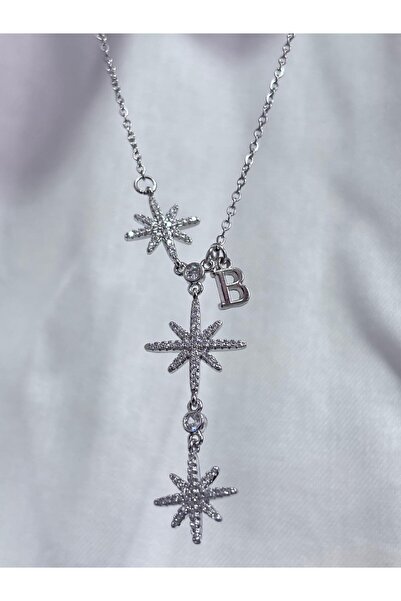 bijoux uniques Lettered 316L Steel Polar Star Women's Y Model Necklace