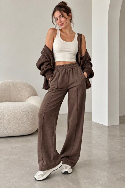 bb butik basic Women's Thessaloniki Fabric Elastic Waist Pocketed Comfortable...