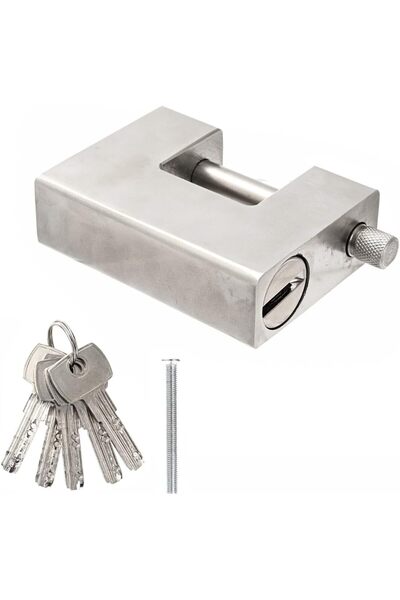 Generic Lawazim Horizontal Beam Steel Padlock - Rectangle 84mm - Heavy Duty A...