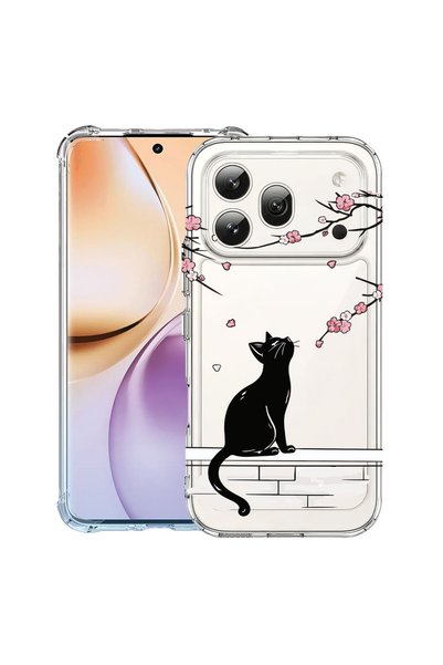 bestcase Противоударен калъф за Honor 600 Pro, Котка - Японска череша, 315997...