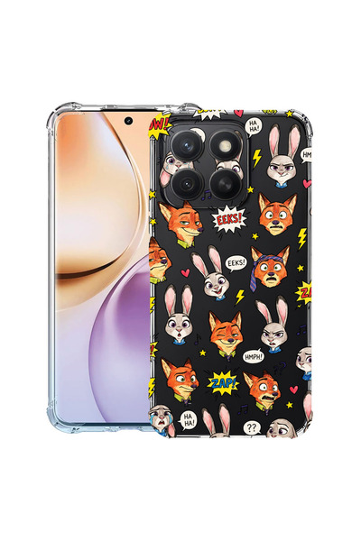 bestcase Husă Antișoc pentru Honor 400 Smart / X7d, model lup și iepure, 2078...