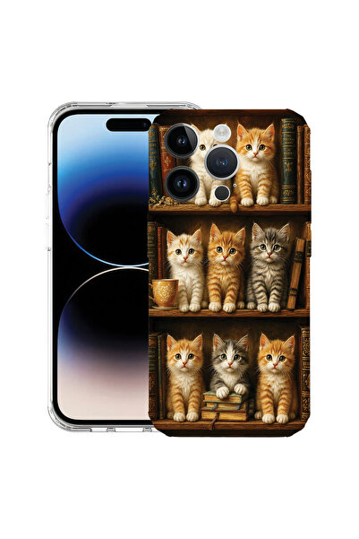 bestcase Husă Antișoc pentru Apple iPhone 15 Pro Max, Pisici și Cărți, 191688...