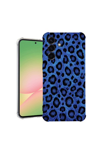 bestcase Αντικραδασμική Θήκη για Samsung Galaxy A37, Μπλε Σχέδιο Λεοπάρδαλης,...