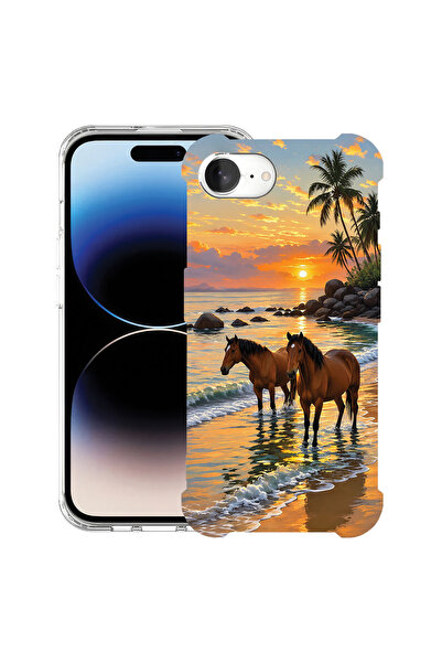 bestcase Husă Antișoc pentru Apple iPhone 17e / iPhone 16e, Cai la apus, 3144...