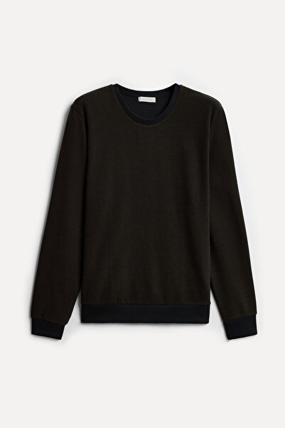 Mudo Men's Brown Mulineli Crew Neck Sweatshirt