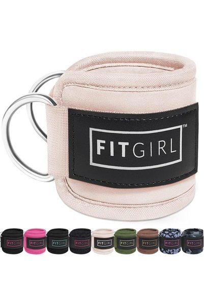 FITGIRL حزام الكاحل لجهاز الكابلات - تبطين فاخر وراحة مثالية لآلات تمارين الك...