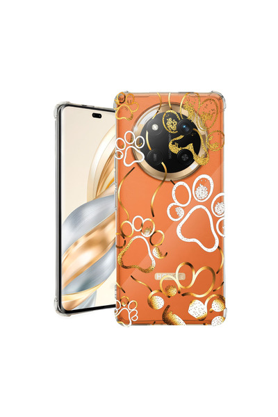 bestcase Husă Antișoc pentru Honor Magic7 Lite, cu amprente de lăbuțe de pisi...