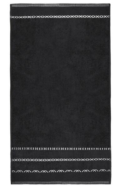 Detexpol Prosop de baie Gino, Bumbac, Uscare rapida, 70x140 cm, Negru