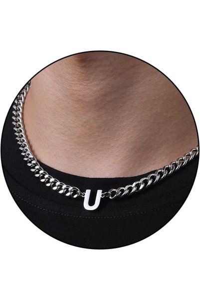 Generic Easter Basket Stuffers Gifts-Initial A-Z Cuban Link Chain Necklace fo...