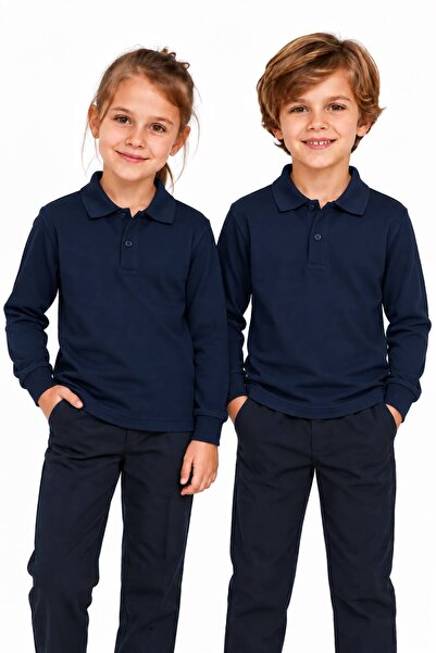Pamuklu Unisex Polo Yaka Basic T-Shirt