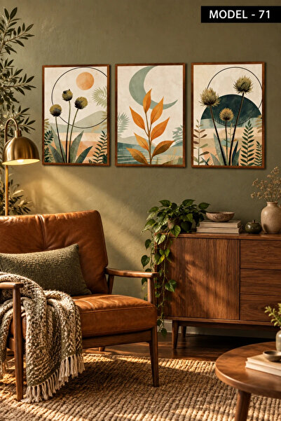 Akıllı Kağıt Adhesive Felt Painting - Poster Flower (Model- 71)