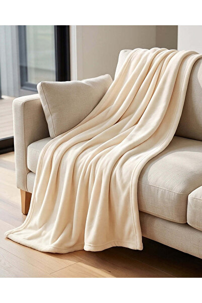 REDTAG Ivory Flannel Blanket Twin Size 150x200cm
